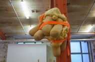 A room that...what? Installationsdetail, Baumschaum 55x55x52cm, Winterrundgang der Spinnerei Leipzig 2016