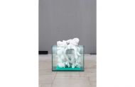 Installationsdetail, O.T., 2014, Marmor, Glas und Styrodur, 80x77x52cm